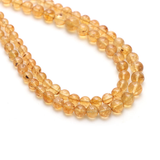 Imperial Topaz Smooth Round Ball Beads, 3.5 mm To 7 mm, Imperial Topaz Jewelry Making Beads, 18 Inches Full Strand, Price Per Strand