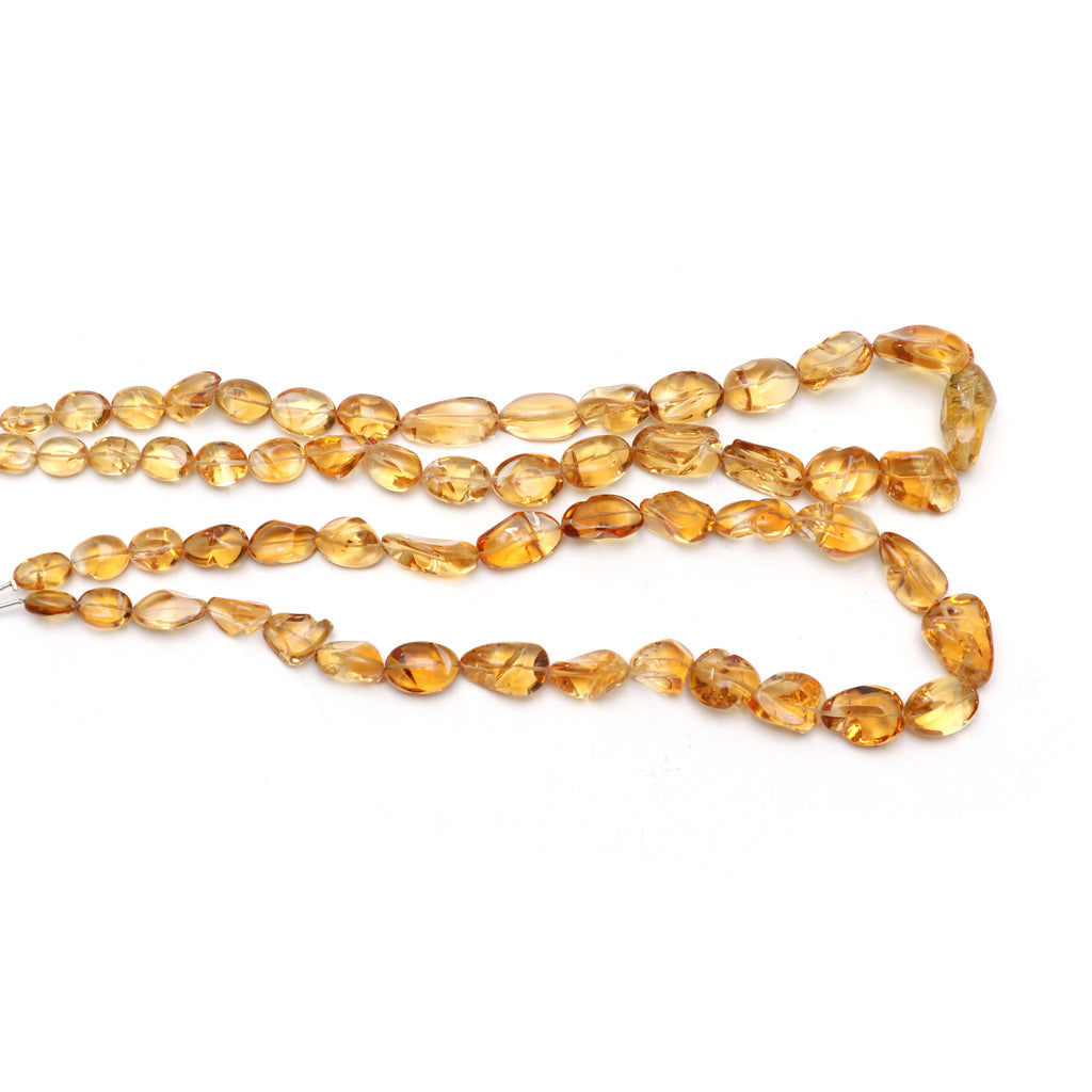 Natural Citrine Smooth Tumble Beads, 9.5x12 mm to 14x20 mm, Citrine Tumble Beads, 18 Inches Full Strand, Price Per Strand - National Facets, Gemstone Manufacturer, Natural Gemstones, Gemstone Beads