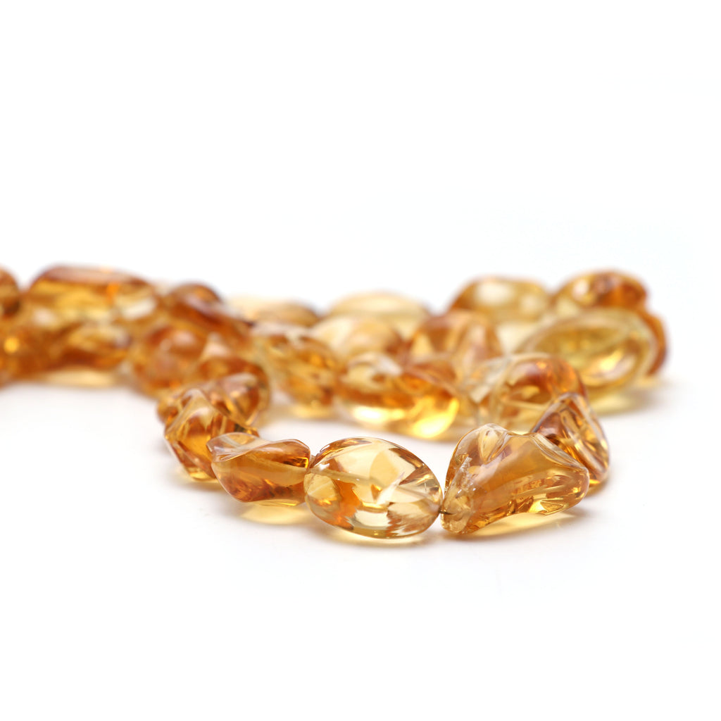 Natural Citrine Smooth Tumble Beads, 9.5x12 mm to 14x20 mm, Citrine Tumble Beads, 18 Inches Full Strand, Price Per Strand - National Facets, Gemstone Manufacturer, Natural Gemstones, Gemstone Beads