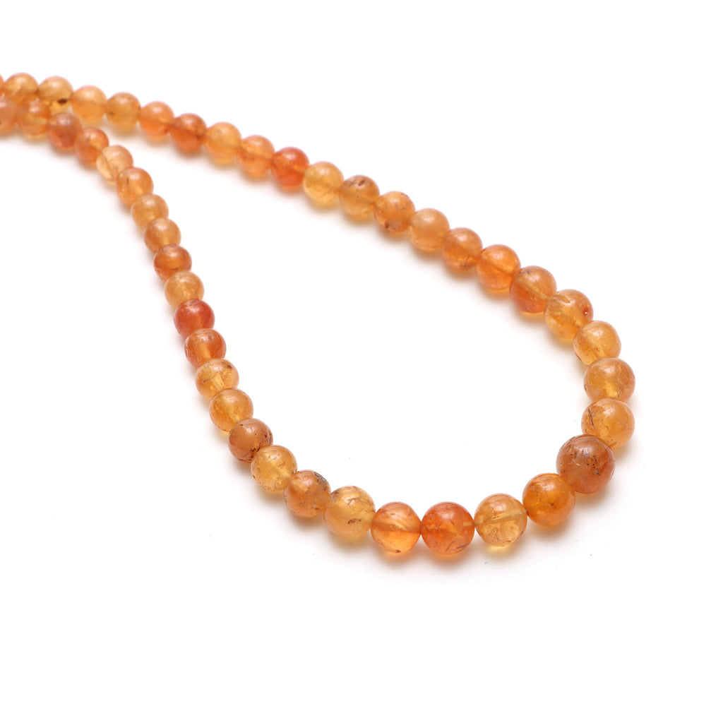 Imperial Topaz Smooth Round Ball Beads