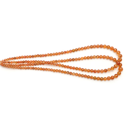 Imperial Topaz Smooth Round Ball Beads, 4 mm To 7 mm, Imperial Topaz Jewelry Making Beads, 18 Inches Full Strand, Price Per Strand