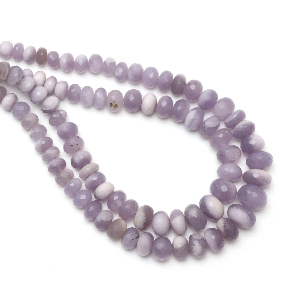 Natural Yttrium Fluorite Faceted Rondelle Beads, Unique Purple Fluorite, 5 mm to 11.5 mm, 18 Inches, Price Per Strand - National Facets, Gemstone Manufacturer, Natural Gemstones, Gemstone Beads