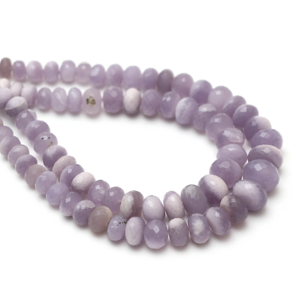Natural Yttrium Fluorite Faceted Rondelle Beads, Unique Purple Fluorite, 5 mm to 11.5 mm, 18 Inches, Price Per Strand - National Facets, Gemstone Manufacturer, Natural Gemstones, Gemstone Beads