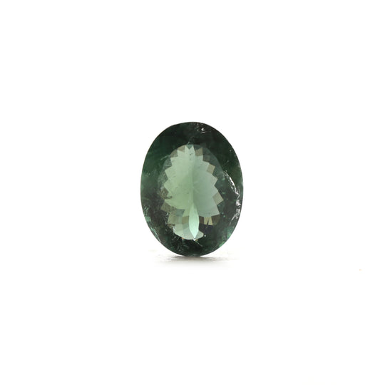 Natural Green Tourmaline Faceted Oval Loose Gemstone, 15x20 mm, Tourmaline Jewelry Making Gemstone, 1 Piece