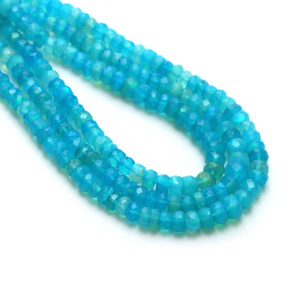 Dyed Ethiopian Opal Faceted Rondelle Beads