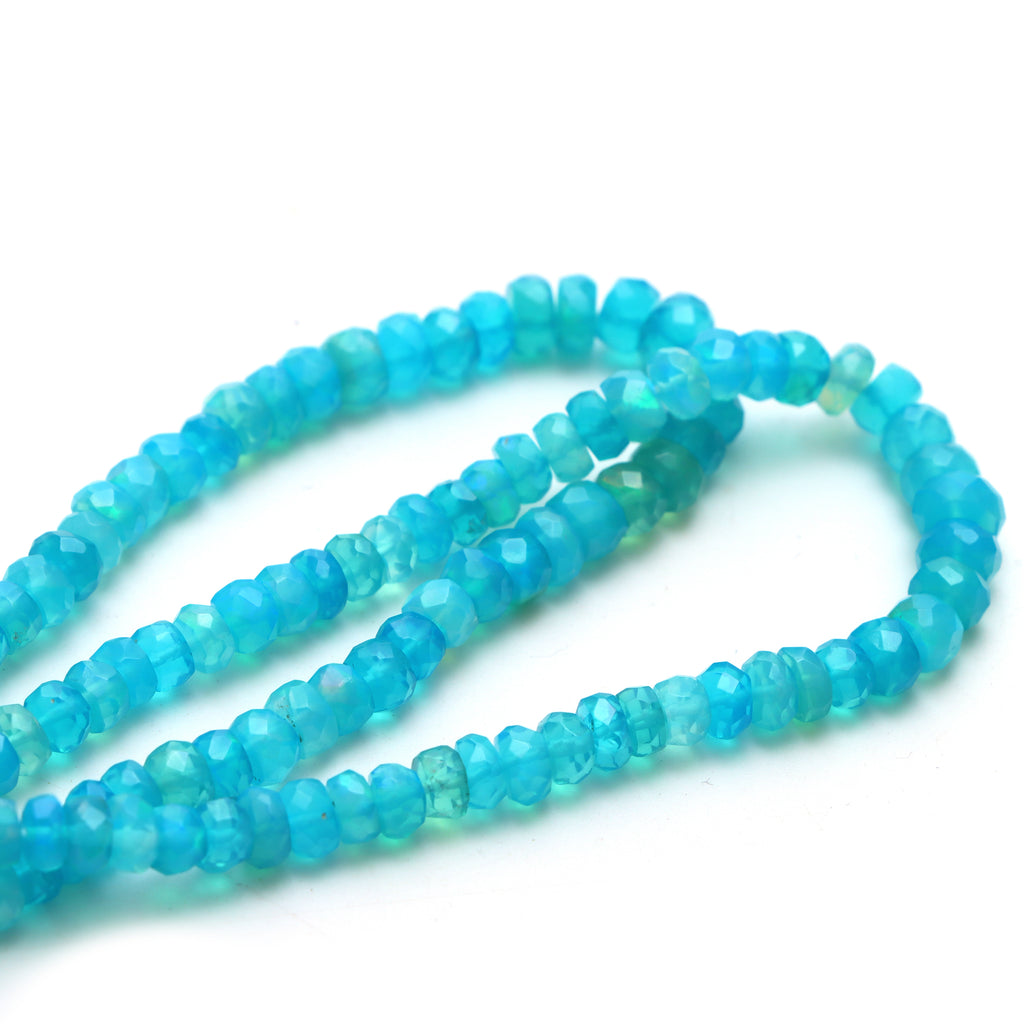 Dyed Ethiopian Opal Faceted Rondelle Beads