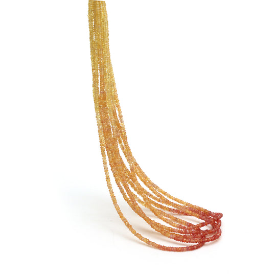 Natural Multi Sapphire Faceted Roundel Beads, 3mm, Multi Sapphire Faceted, Multi Gemstone, Rainbow Color Strand, 18 Inches , Per Strand Price