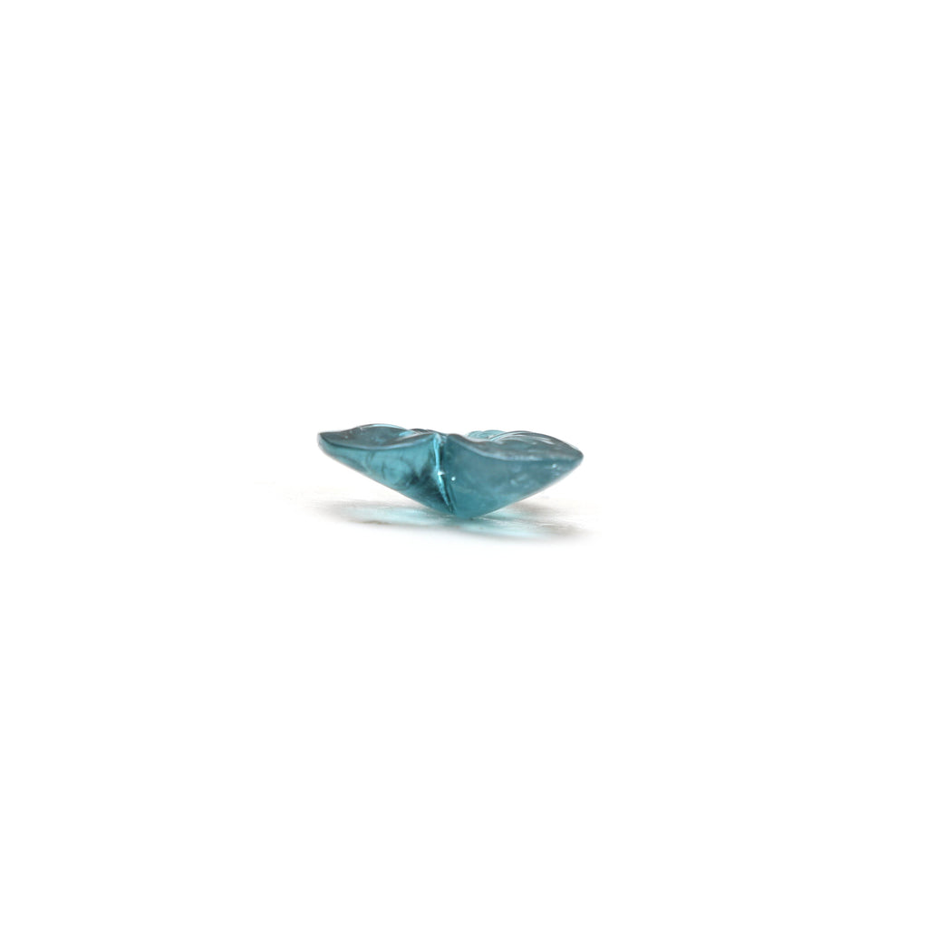 Natural Aquamarine Flower Carving Loose Gemstone - 13.5x13.5 mm - Aquamarine Flower Carving Smooth Gemstone, 1 Piece - National Facets, Gemstone Manufacturer, Natural Gemstones, Gemstone Beads