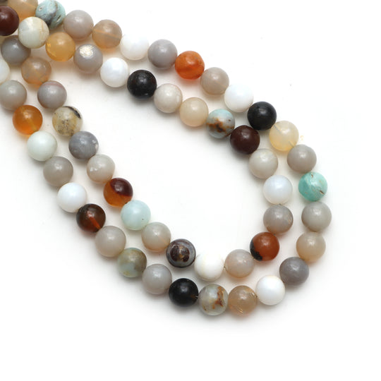 Multi Opal Smooth Round Balls Beads, 8 mm, Multi Opal Jewelry Making Beads, 18 Inches Full Strand, Price Per Strand