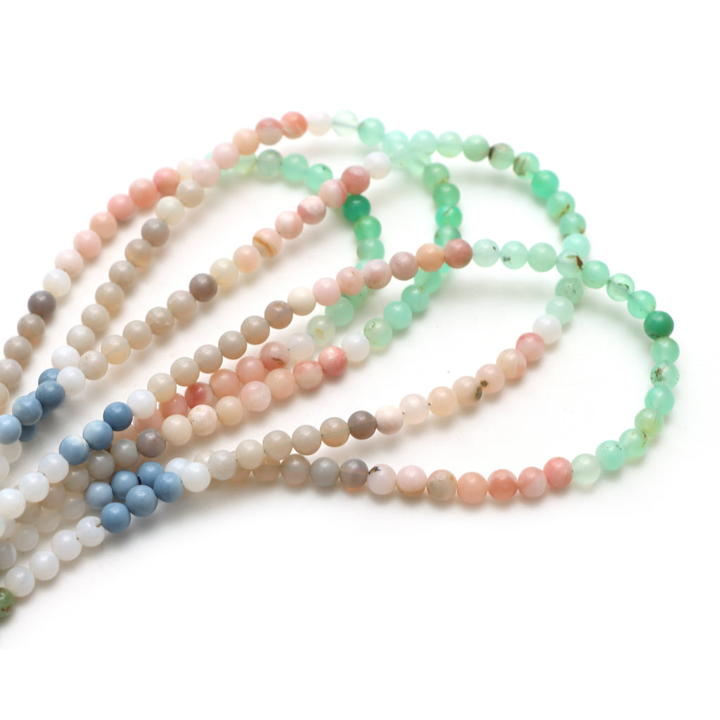 Multi Opal Smooth Round Balls Beads