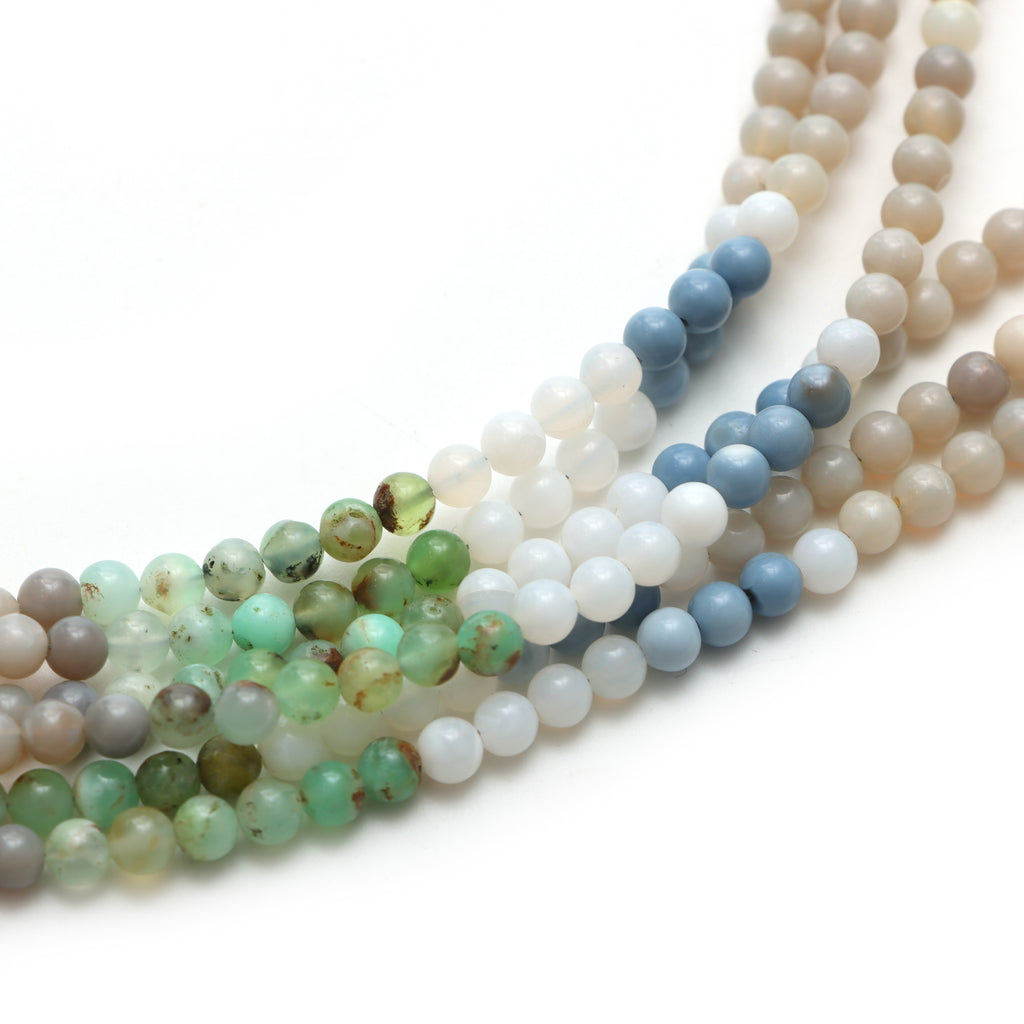 Multi Opal Smooth Round Balls Beads