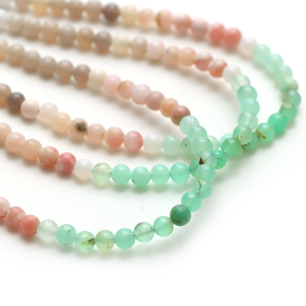 Multi Opal Smooth Round Balls Beads