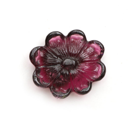 Natural Tourmaline Flower Carving Loose Gemstone, 20x23 mm, Tourmaline Jewelry Making Gemstone, 1 Piece