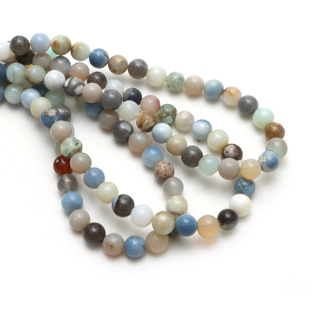 Multi Opal Smooth Round Balls Beads