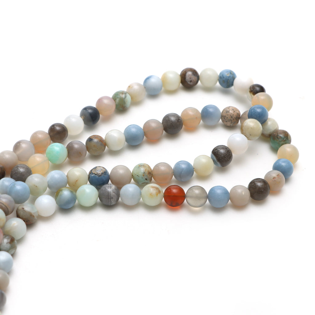 Multi Opal Smooth Round Balls Beads