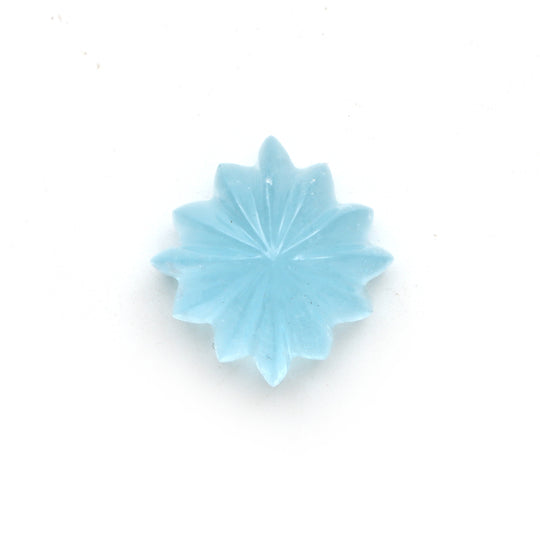 Milky Aquamarine Cushion Carving Loose Gemstone, 15x15 mm, Aquamarine Jewelry Making Gemstone, 1 Piece