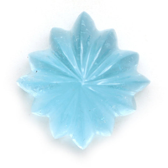 Aquamarine Cushion Carving Loose Gemstone, 15x15 mm, Aquamarine Jewelry Making Gemstone, 1 Piece