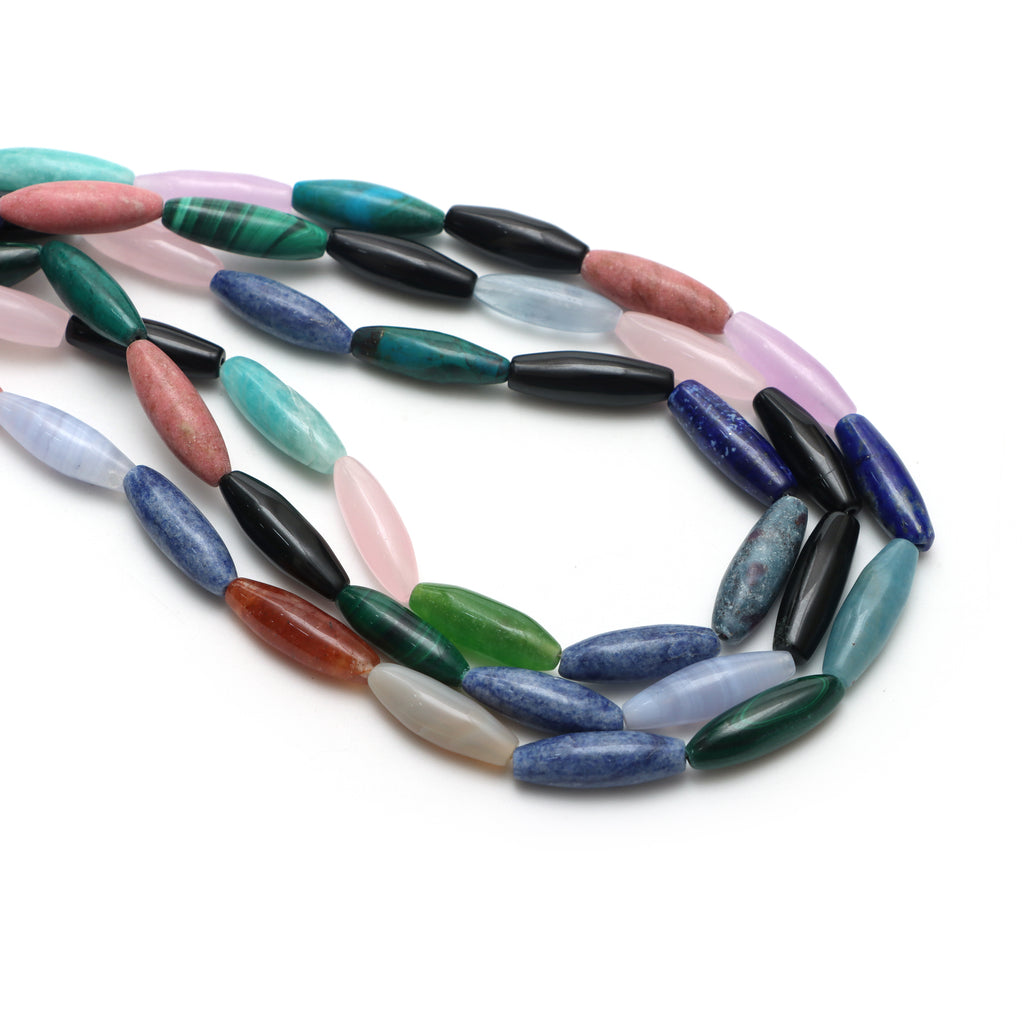 Mix Semi Smooth Barrel Beads