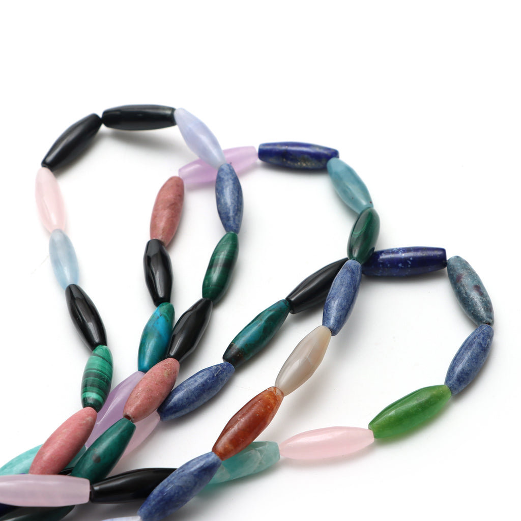 Mix Semi Smooth Barrel Beads