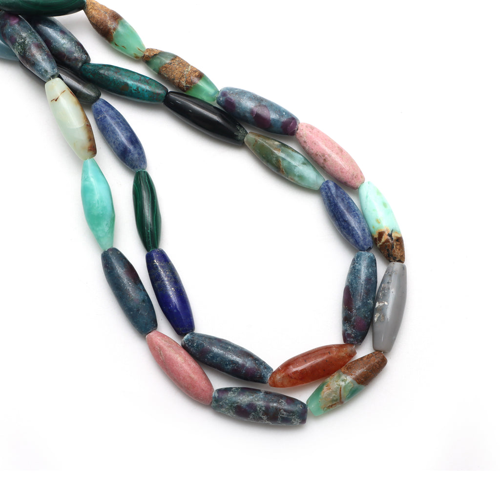 Mix Semi Smooth Barrel Beads