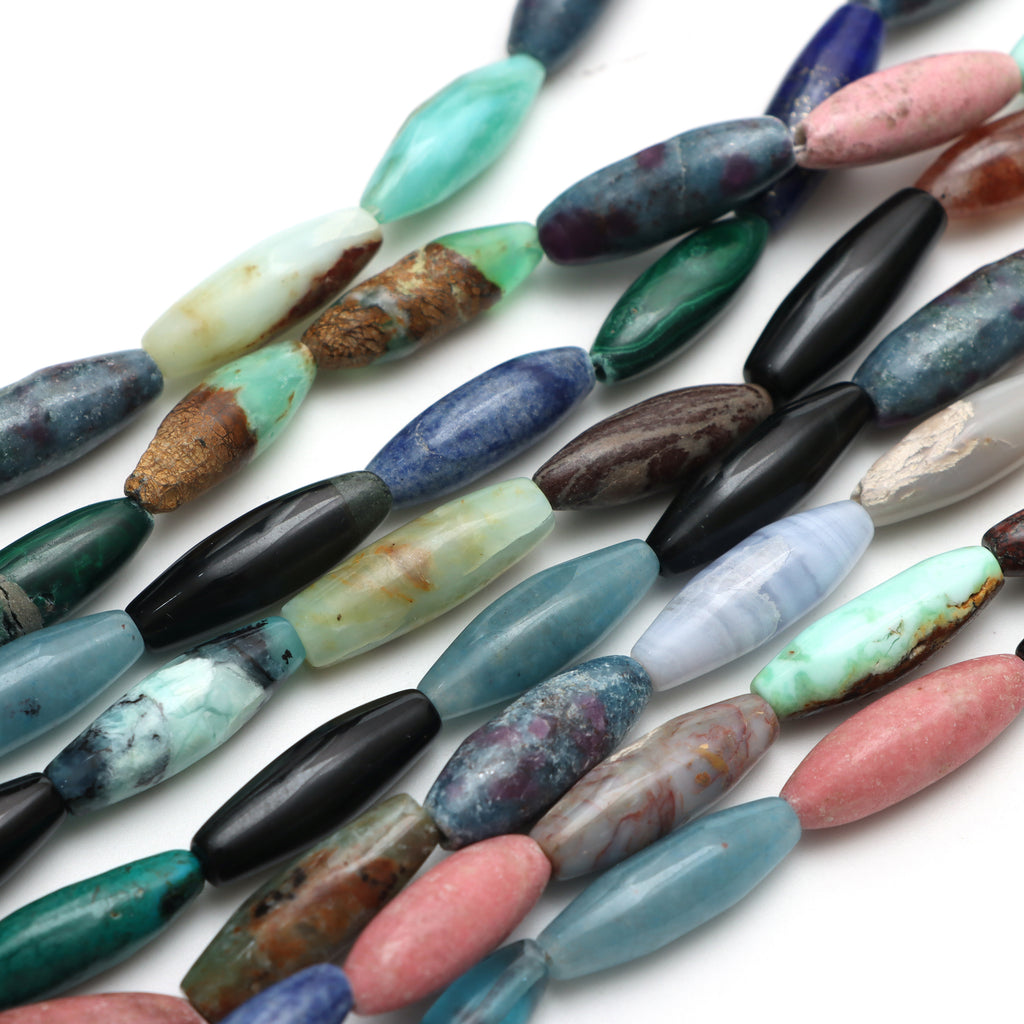Mix Semi Smooth Barrel Beads