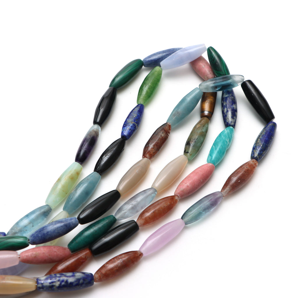 Mix Semi Smooth Barrel Beads