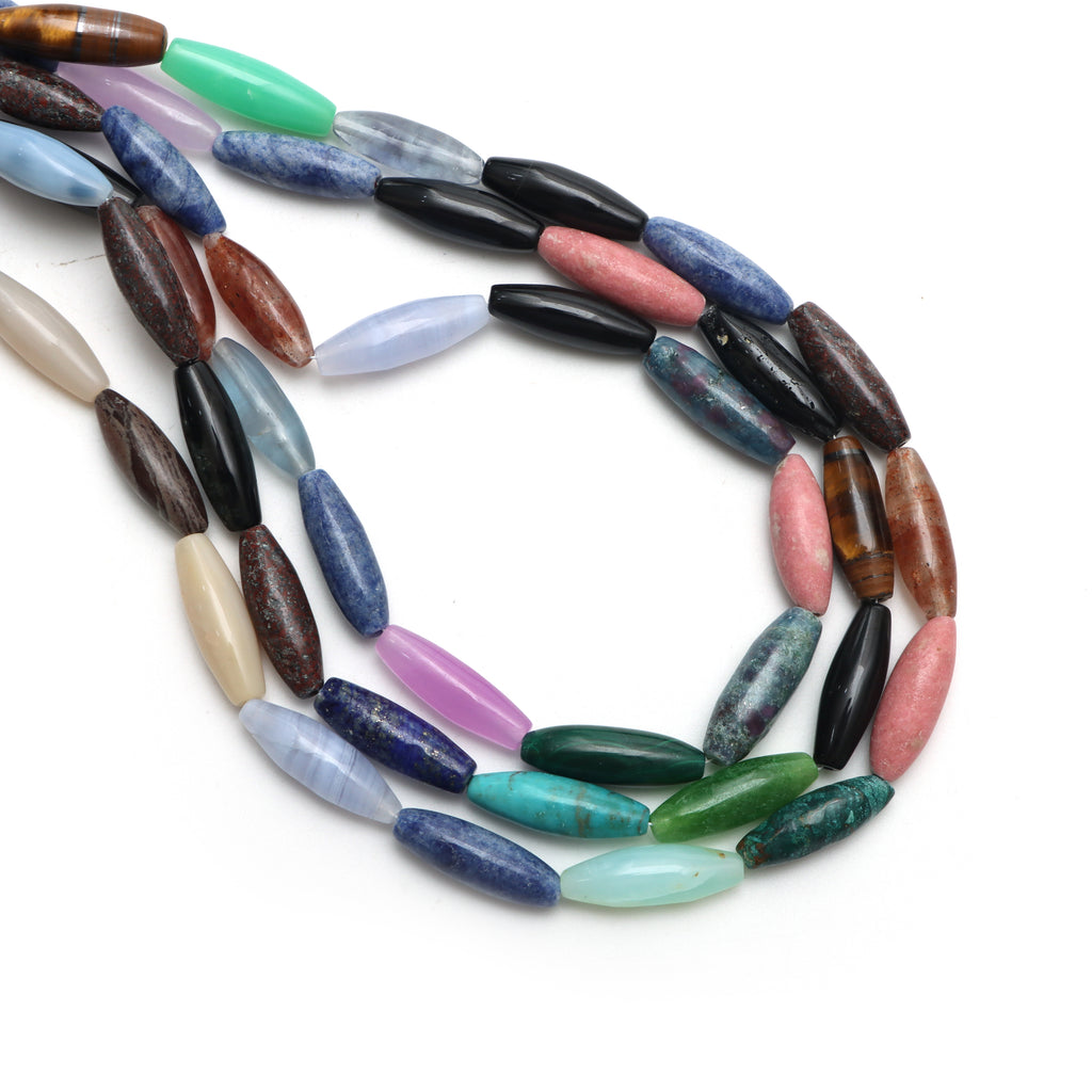 Mix Semi Smooth Barrel Beads