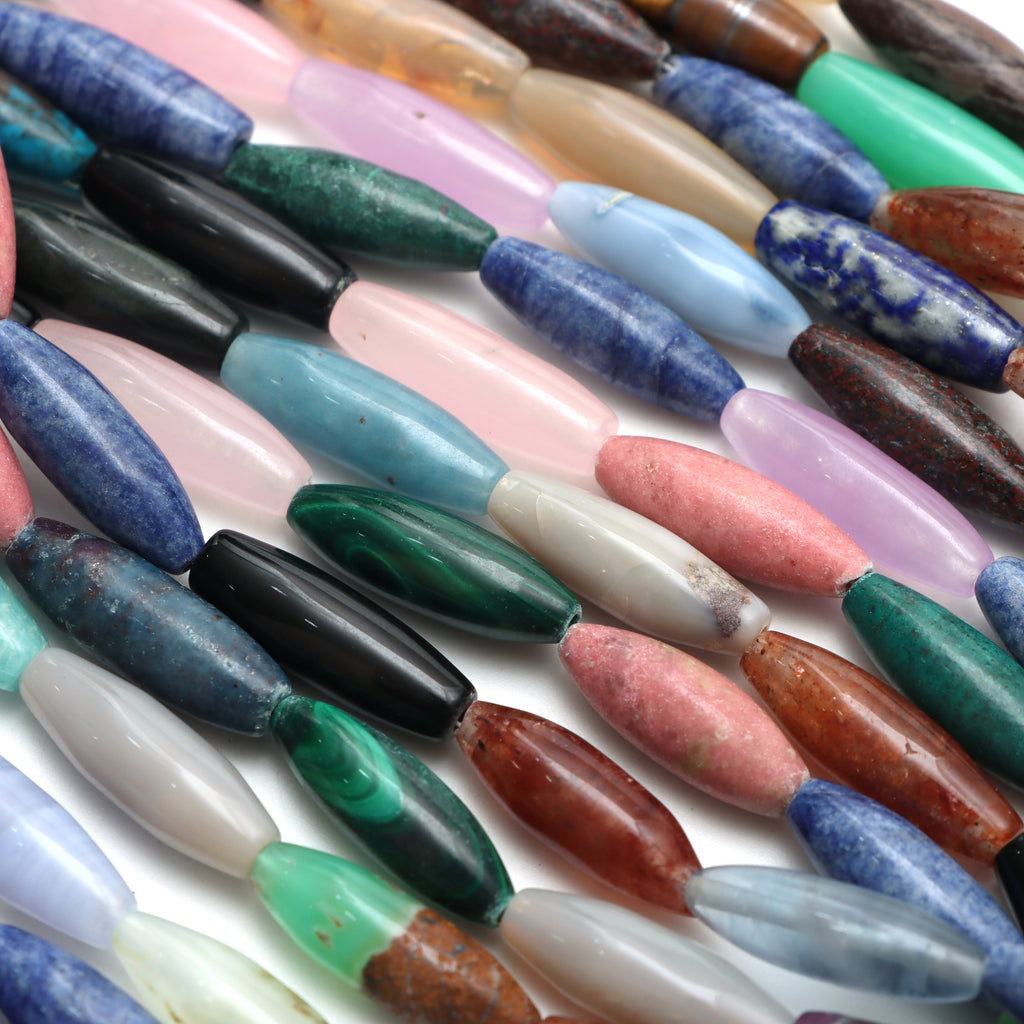 Mix Semi Smooth Barrel Beads
