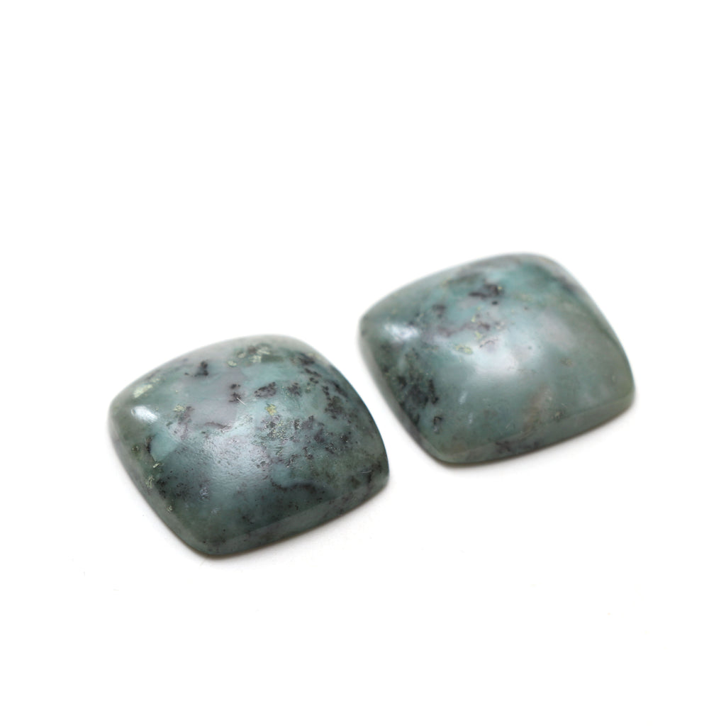 Natural Amethyst Soga Smooth Square Loose Gemstone, 20x20 mm, Amethyst Soga Jewelry Handmade Gift for Women, Pair ( 2 Pieces ) - National Facets, Gemstone Manufacturer, Natural Gemstones, Gemstone Beads