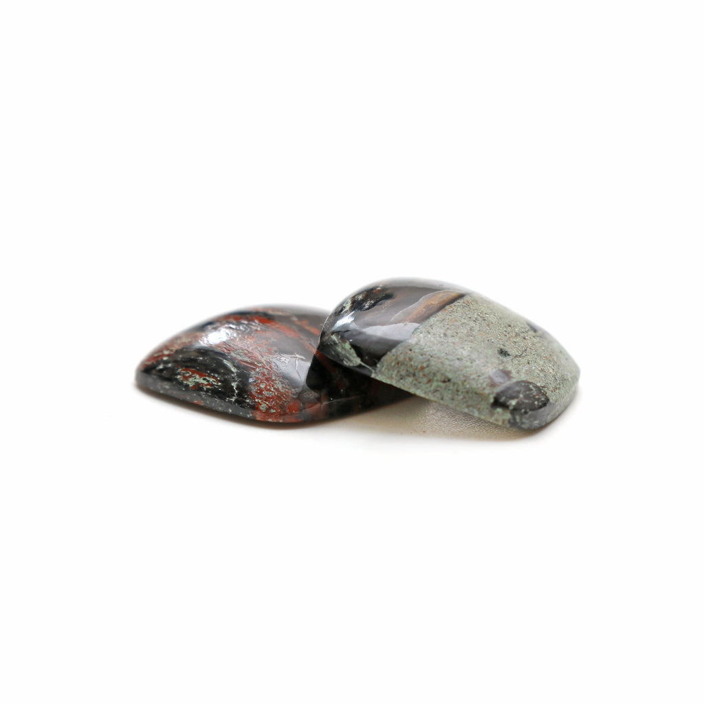Natural Laguna Lace Smooth Square Loose Gemstone, 20x20 mm, Laguna Lace Jewelry Handmade Gift for Women, Pair ( 2 Pieces ) - National Facets, Gemstone Manufacturer, Natural Gemstones, Gemstone Beads