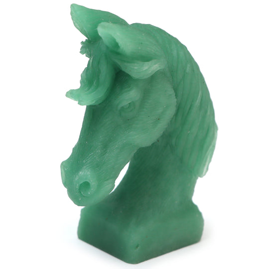 Green Aventurine Horse Carving Loose Gemstone, 58x80mm, Green Aventurine Jewelry Making Gemstone, 1 Piece