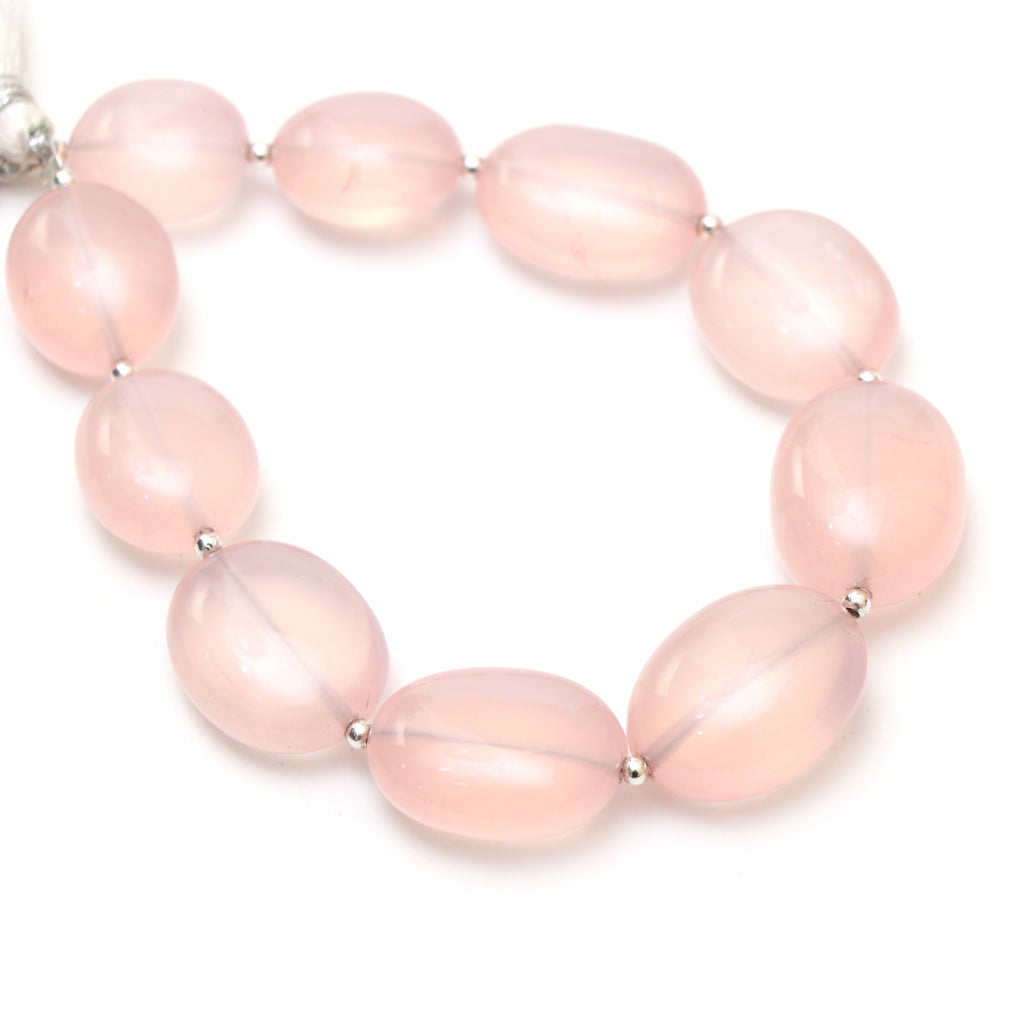 Rose Quartz Smooth Oval Beads, 13x15 mm to 16x20 mm, Rose Quartz Jewelry Handmade Gift for Women, 8 Inches Full Strand, Price Per Strand - National Facets, Gemstone Manufacturer, Natural Gemstones, Gemstone Beads, Gemstone Carvings