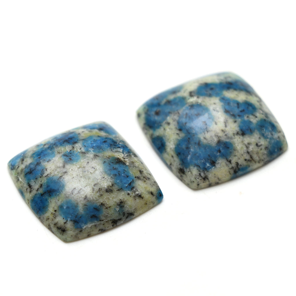 Natural K2 Jasper Smooth Square Loose Gemstone, 25x25 mm, K2 Jasper Jewelry Handmade Gift for Women, Pair ( 2 Pieces ) - National Facets, Gemstone Manufacturer, Natural Gemstones, Gemstone Beads