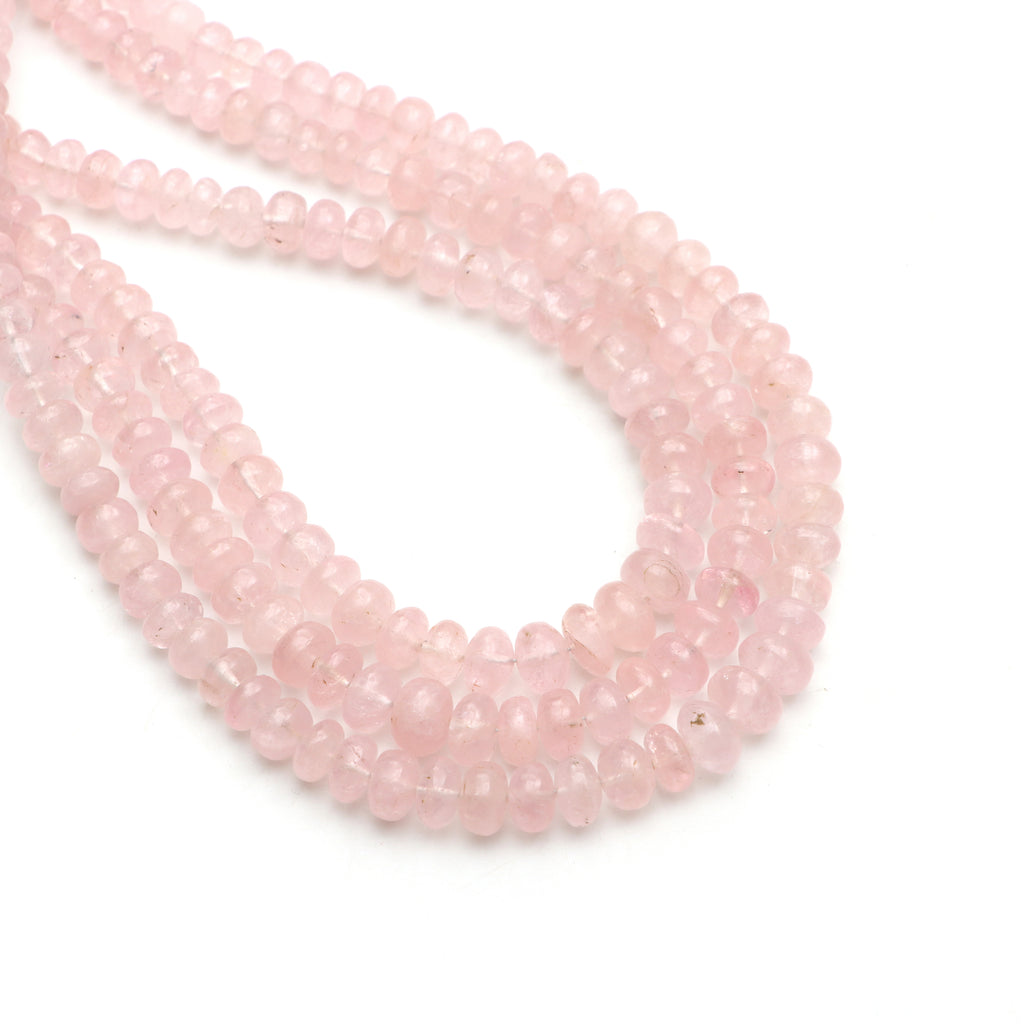 Morganite Smooth Rondelle Beads