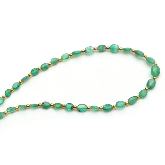 3x4 mm To 6x7.5 mm Natural Emerald Smooth Oval Beads