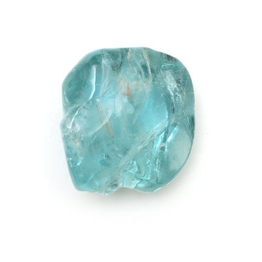 Natural Aquamarine Smooth Organic Loose Gemstone, 35x39 mm, Aquamarine Jewelry Making Gemstone, 1 Piece