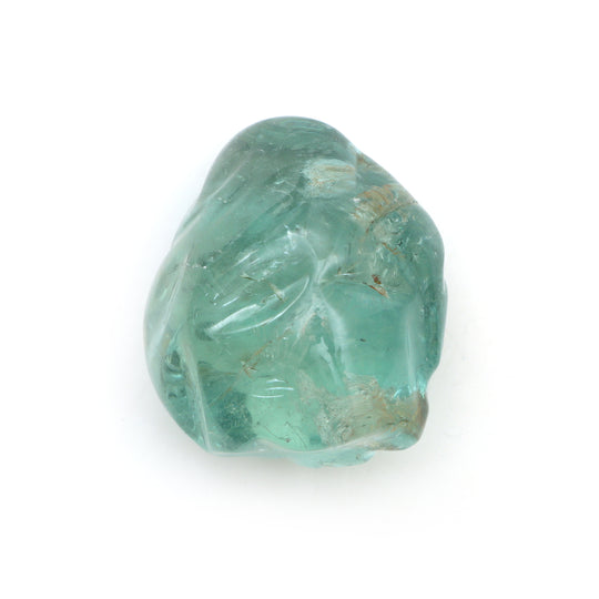 Natural Aquamarine Smooth Organic Loose Gemstone, 39x43 mm, Aquamarine Jewelry Making Gemstone, 1 Piece