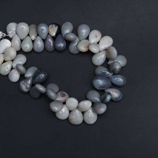 Australian Opal Smooth Pear Beads, 9x12 mm to 11x14 mm, Opal Jewelry Making Beads, 8 Inches Full Strand, Price Per Strand