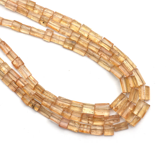 Imperial Topaz Smooth Cylinder Beads, 4x4 mm to 5x10 mm, Topaz Jewelry Jewelry Making Beads, 18 Inch Strand, Price Per Strand