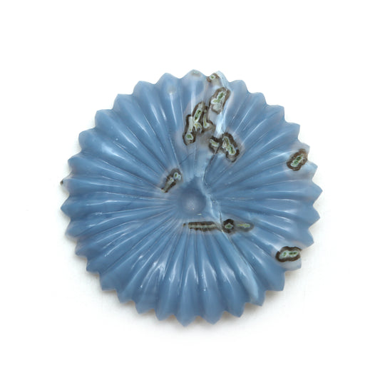 Natural Blue Texture Opal Flower Carving Loose Gemstone, 43x43mm, Opal Jewelry Making Gemstone, 1 Piece