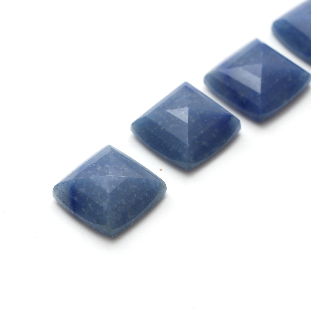 Natural Denim Quartz Faceted Sugarloaf Loose Gemstone, 18x18 mm, Denim Quartz Jewelry Making Gemstone, 6 Pieces, Gift For Her - National Facets, Gemstone Manufacturer, Natural Gemstones, Gemstone Beads