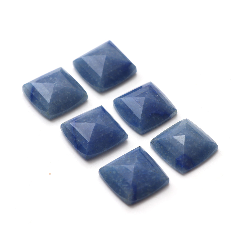 Natural Denim Quartz Faceted Sugarloaf Loose Gemstone, 18x18 mm, Denim Quartz Jewelry Making Gemstone, 6 Pieces, Gift For Her - National Facets, Gemstone Manufacturer, Natural Gemstones, Gemstone Beads