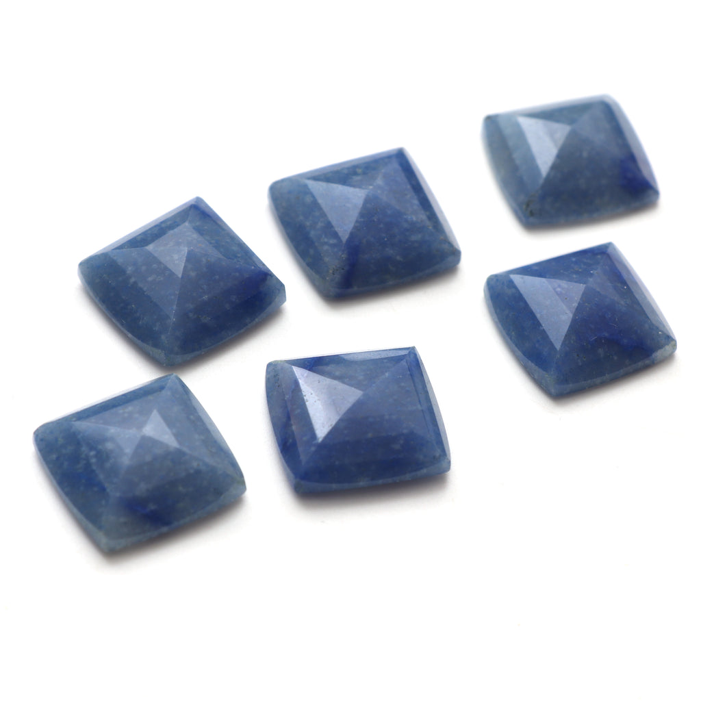 Natural Denim Quartz Faceted Sugarloaf Loose Gemstone, 18x18 mm, Denim Quartz Jewelry Making Gemstone, 6 Pieces, Gift For Her - National Facets, Gemstone Manufacturer, Natural Gemstones, Gemstone Beads