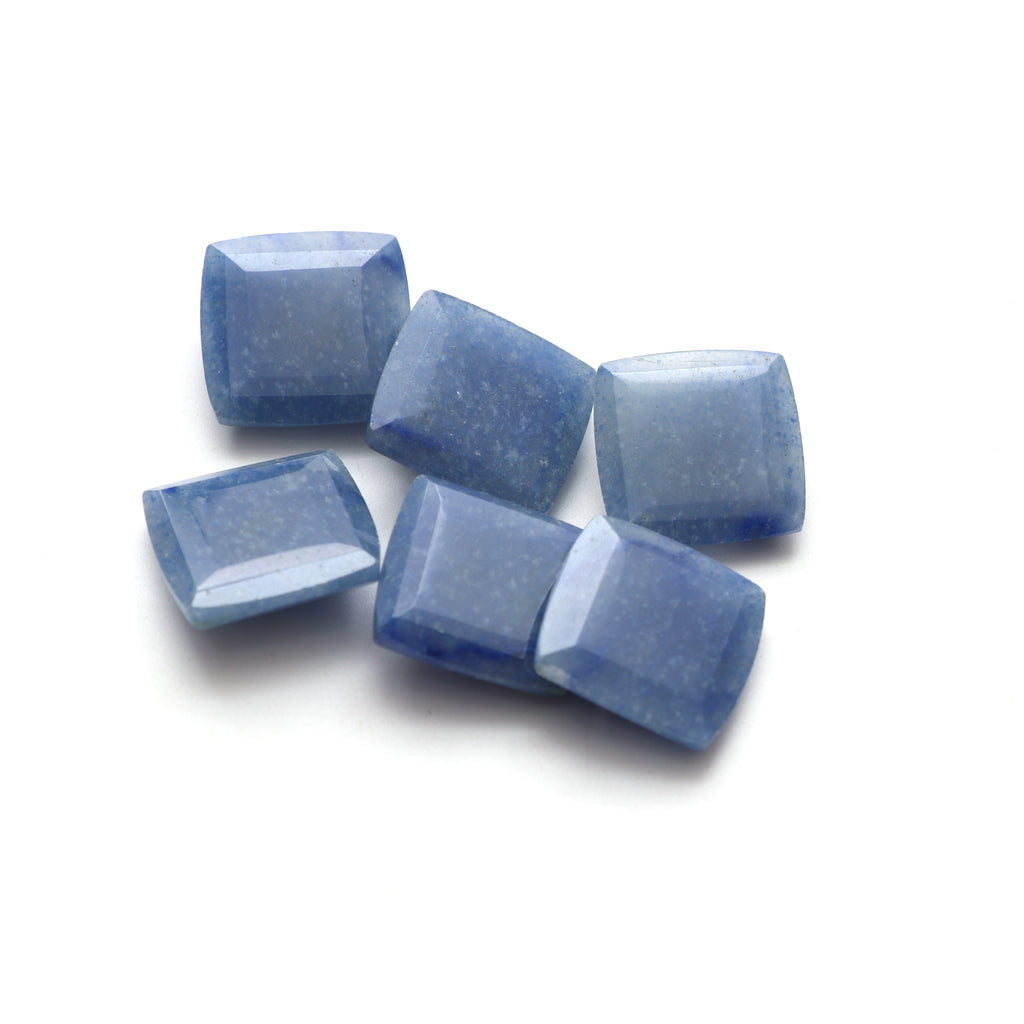 Natural Denim Quartz Faceted Sugarloaf Loose Gemstone, 18x18 mm, Denim Quartz Jewelry Making Gemstone, 6 Pieces, Gift For Her - National Facets, Gemstone Manufacturer, Natural Gemstones, Gemstone Beads