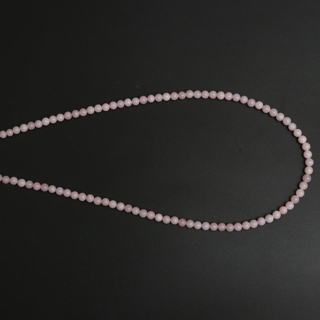 Natural Pink Opal Smooth Round Balls, 4 mm, Pink Opal Jewelry Handmade Gift for Women, 8 Inch/ 16 Inch Full Strand, Price Per Strand - National Facets, Gemstone Manufacturer, Natural Gemstones, Gemstone Beads, Gemstone Carvings