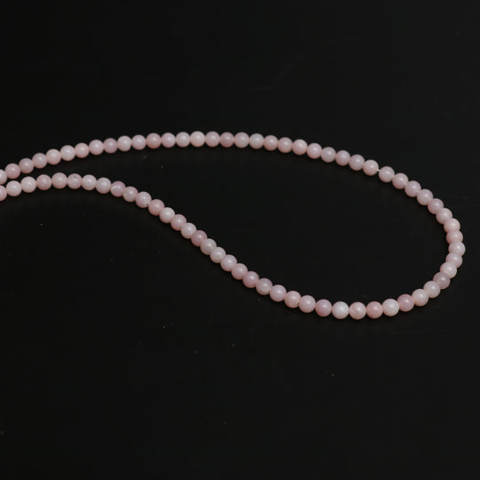 Natural Pink Opal Smooth Round Balls, 4 mm, Pink Opal Jewelry Handmade , 8 Inch/ 16 Inch Full Strand, Price Per Strand