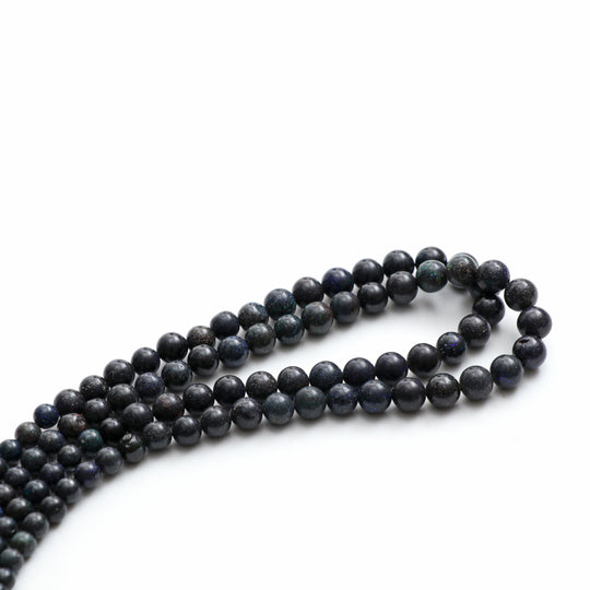 Natural Black Matrix Opal Smooth Ball Beads, 4.5mm To 8mm, Opal Jewelry Making Beads, Price Per Strand