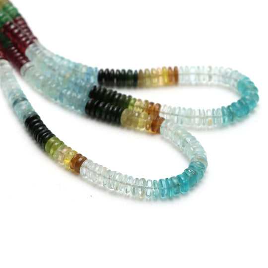 5.5-6 mm Mix Semi Precious Gemstone Tyre Shape Beads