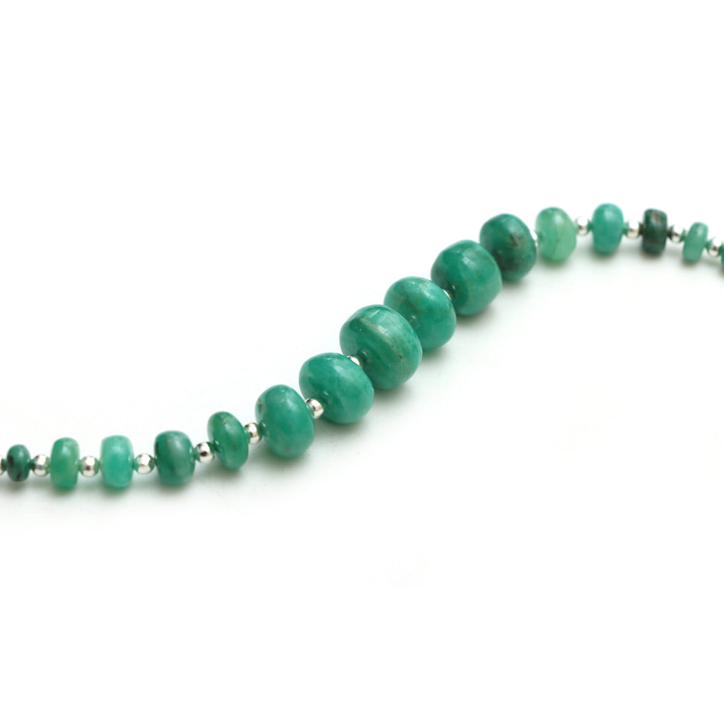 Emerald Smooth Rondelle Beads