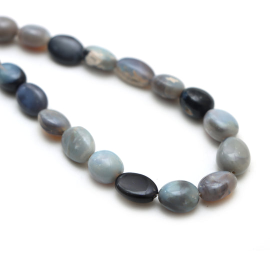 Australian Opal Smooth Tumble Beads, 4.5x5.5 mm To 8.5x11 mm, Australian Opal Jewelry Making Beads, 16 Inches Full Strand, Price Per Strand